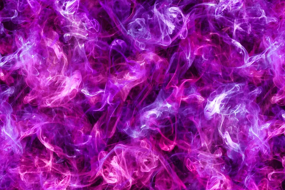Neon smoke background vector, texture in purple