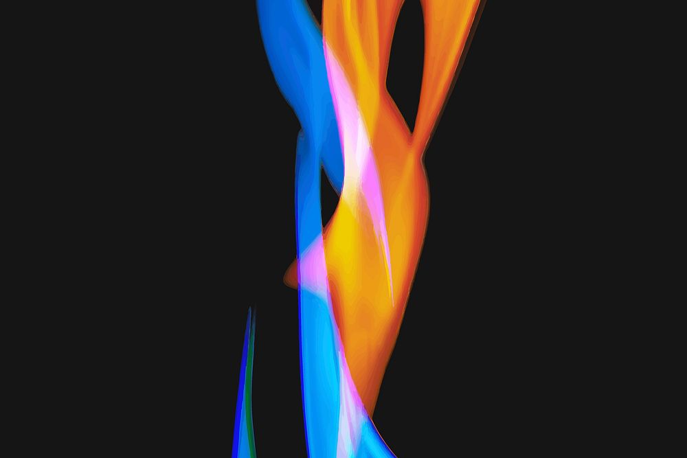 Blue flame background, burning fire vector