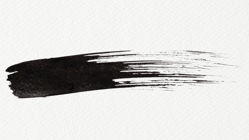 Abstract black brush stroke background mockup