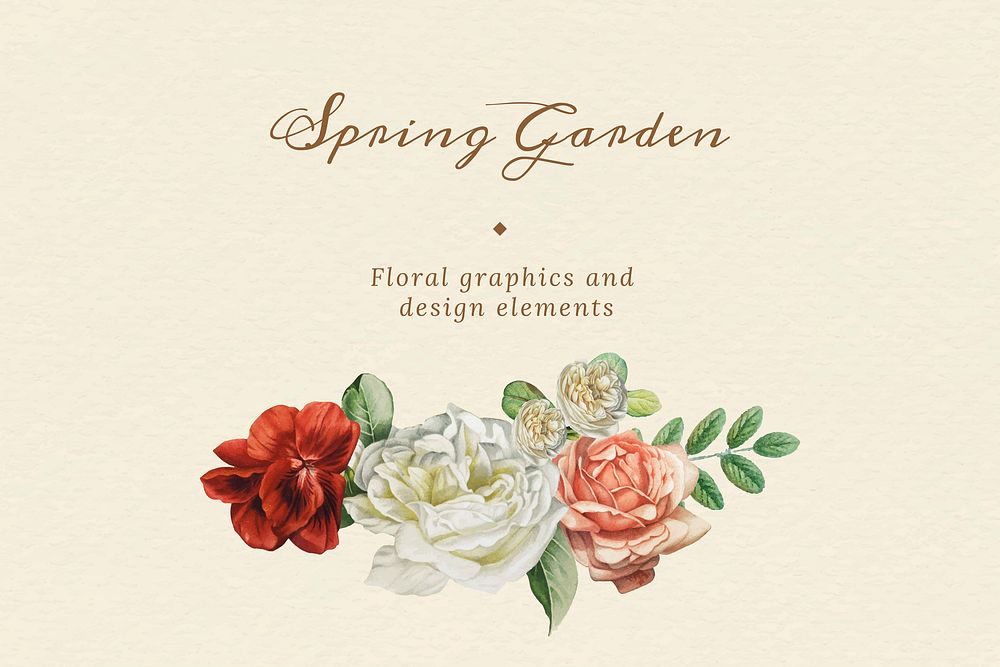Flower bouquet design elements vector