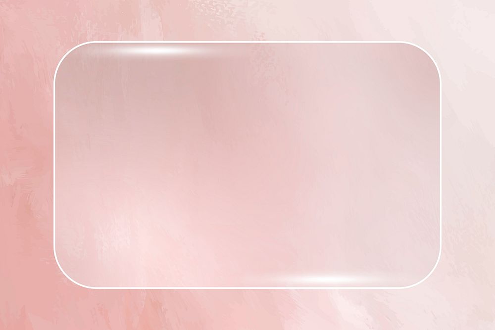 Rectangle frame on pink background template vector