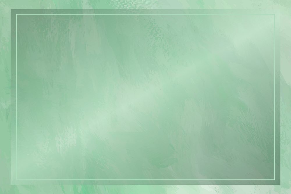 Rectangle frame on green background template vector