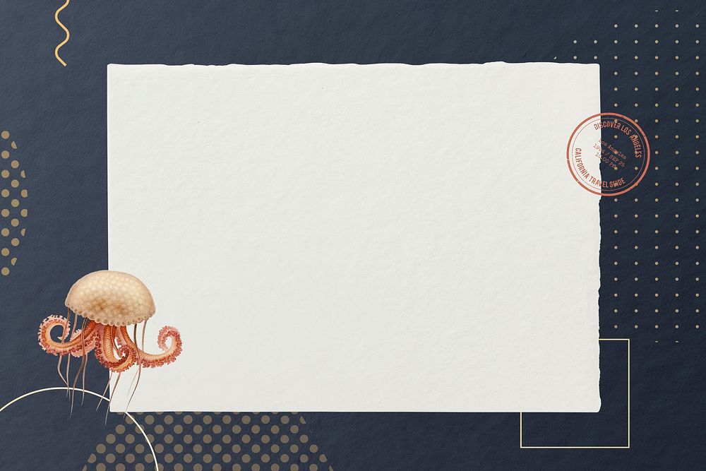 Blank octopus white paper design
