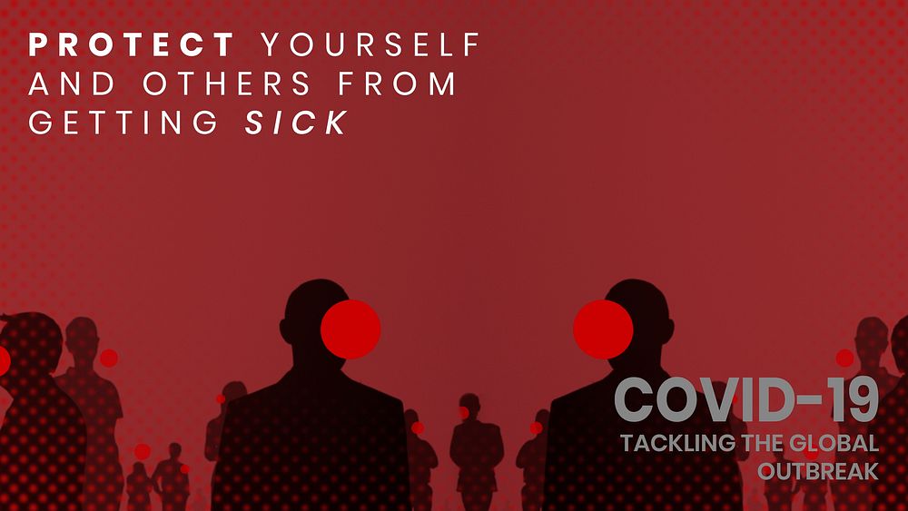 Protect others from getting sick during coronavirus pandemic template mockup