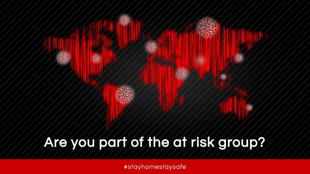 Are you part of the at risk group? social banner template vector