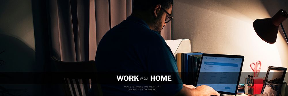 Man working from home during the coronavirus pandemic