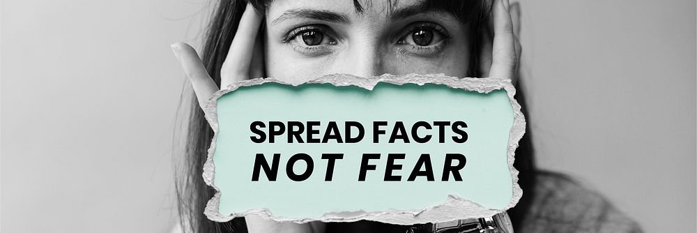 Spread facts not fear coronavirus awareness message template 