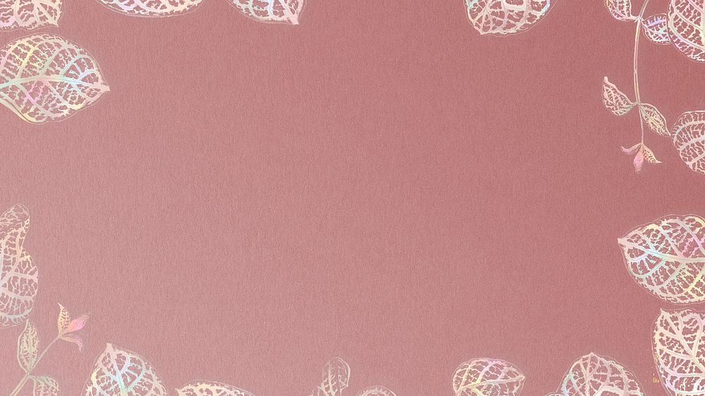 Japanese honeysuckle frame on a pink background design resource 