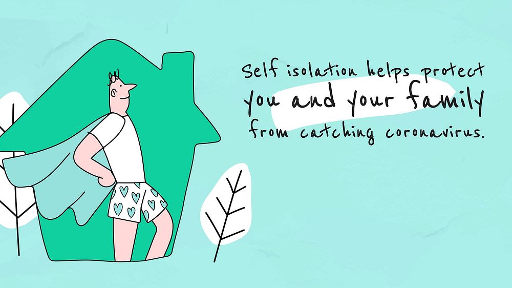 Self isolation helps protect you from covid-19. This image is part our collaboration with the Behavioural Sciences team at…