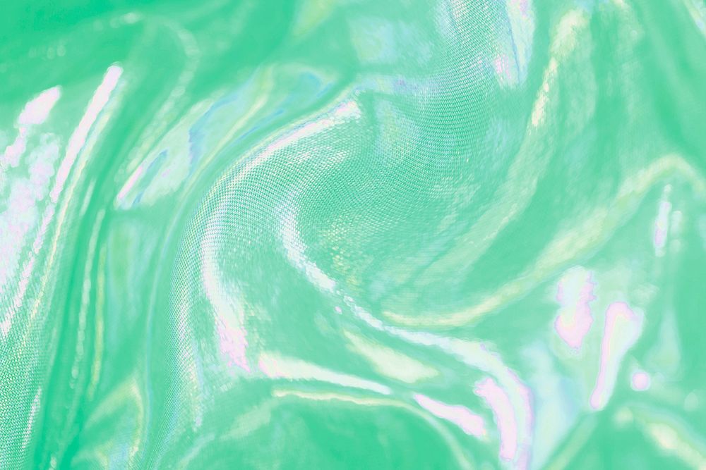 Green holographic textured background