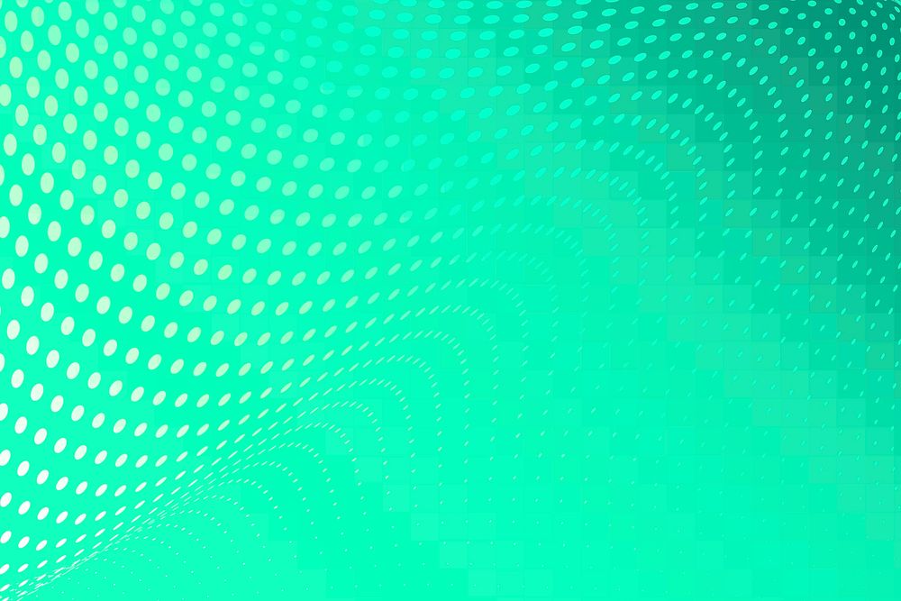 Neon mint green halftone background