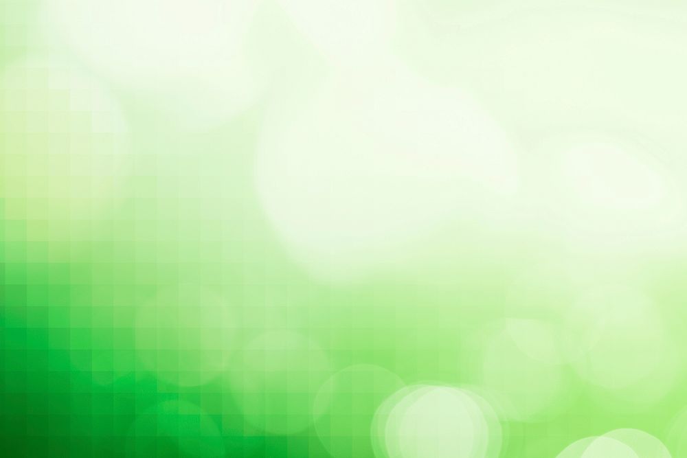 Bokeh pattern on ombre green mosaic background