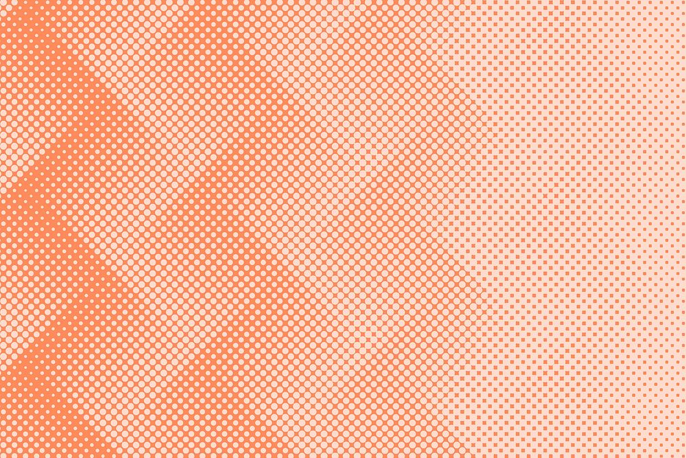 Halftone orange geometric patterned background
