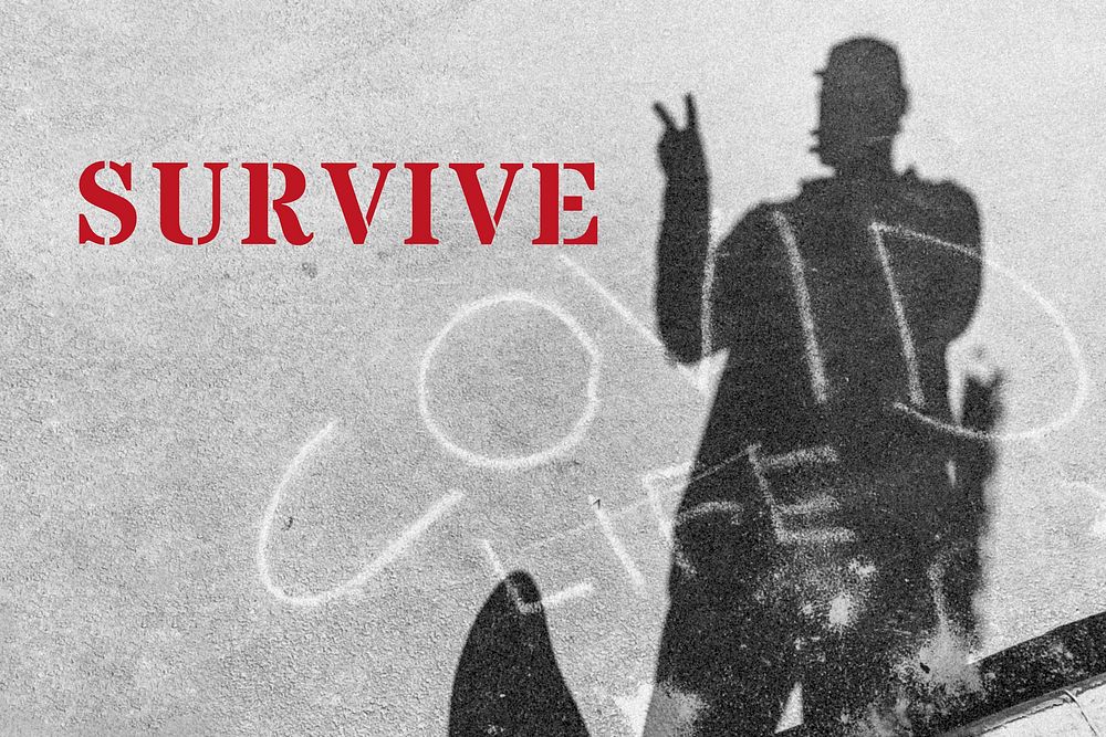 Survive during coronavirus pandemic background