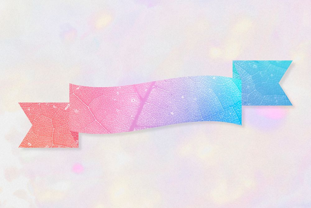 Colorful ribbon banner design element
