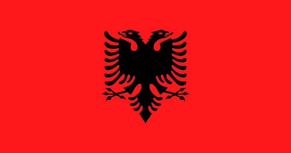 Albanian flag pattern vector