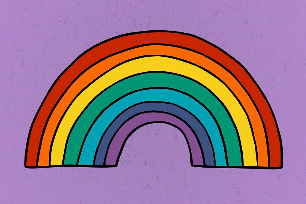 Cute rainbow sticker design element