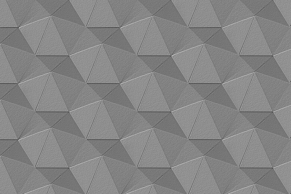 3D gray paper craft heptagonal patterned background