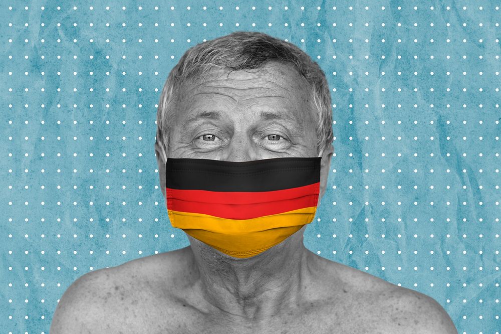 German man wearing a face mask during coronavirus pandemic