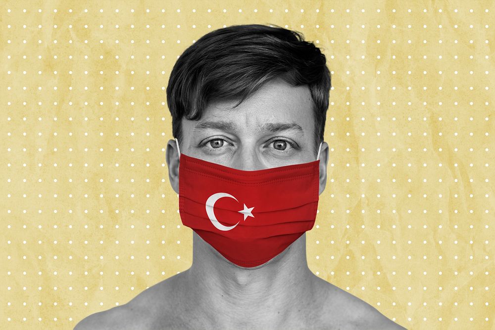 Turkish man wearing a face mask during coronavirus pandemic