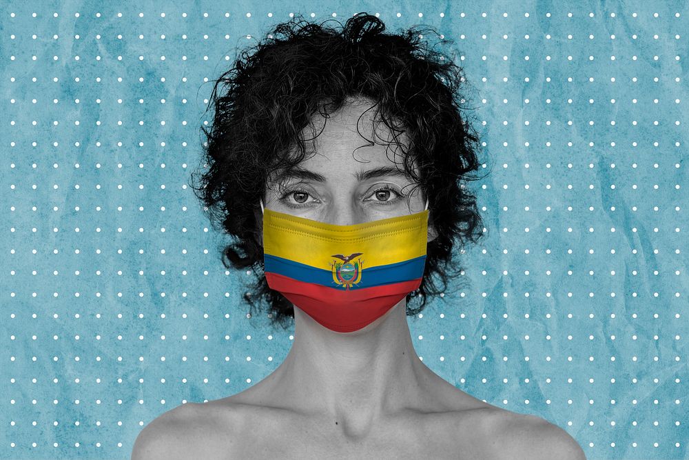 Ecuadorian woman wearing a face mask during coronavirus pandemic