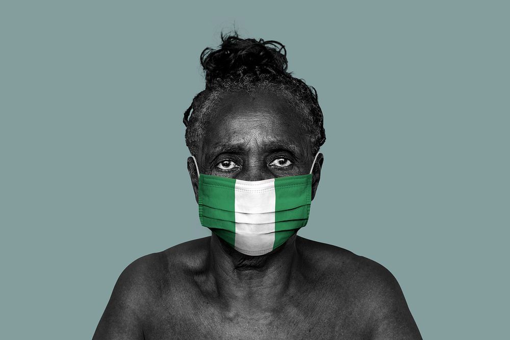 Nigerian woman wearing a face mask during coronavirus pandemic