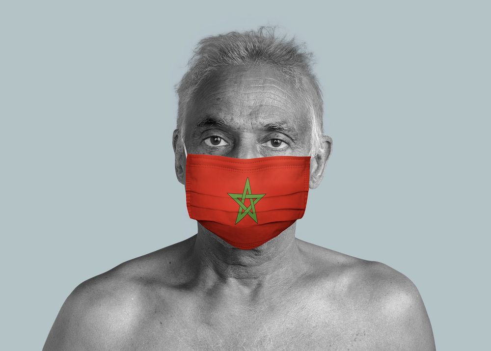 Moroccan man wearing a face mask during coronavirus pandemic