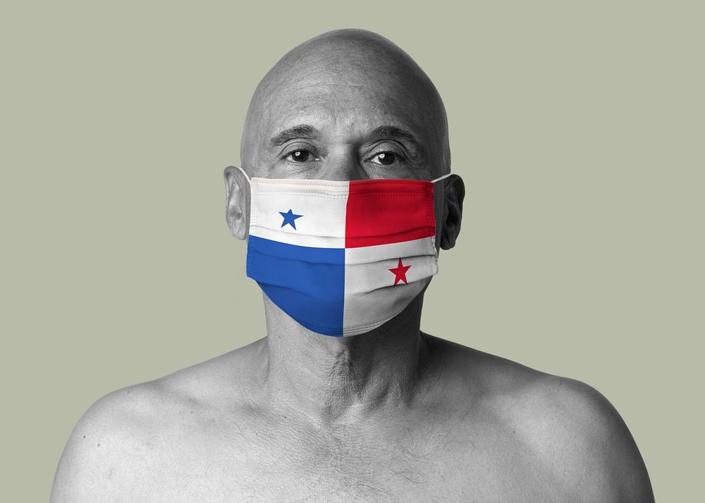 Panamanian man wearing a face mask during coronavirus pandemic
