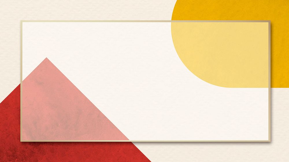 Abstract gold frame psd on red and yellow