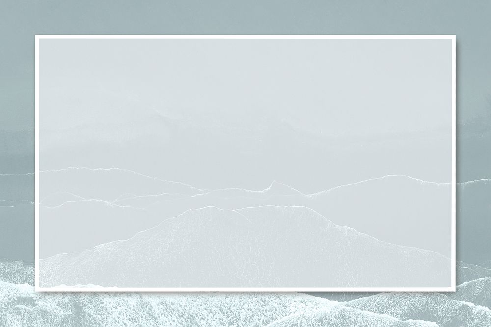 White rectangular psd frame on gray wavy texture illustration