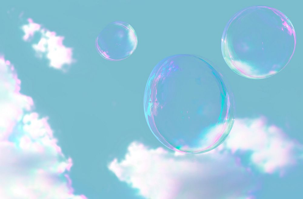 Bubbles under the sunny skies