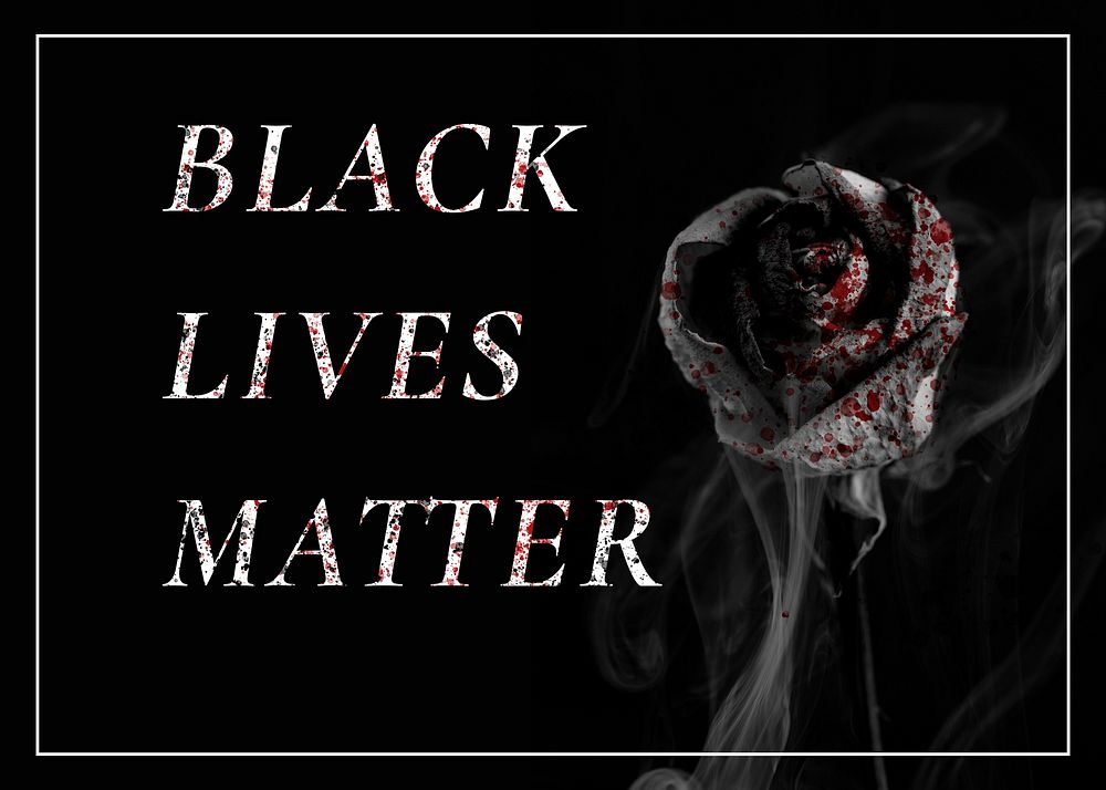 We support the black lives matter movement frame design 