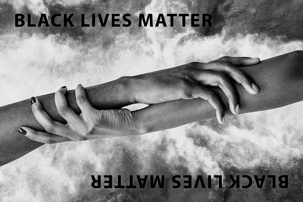 We support you, black lives matter background 