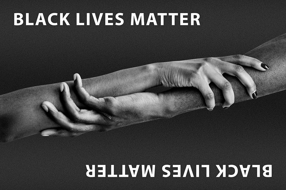 We support you, black lives matter background 