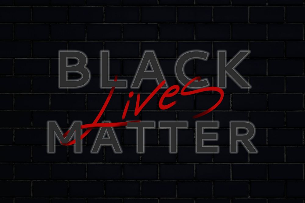 Black Lives Matter typography equality campaign social media post