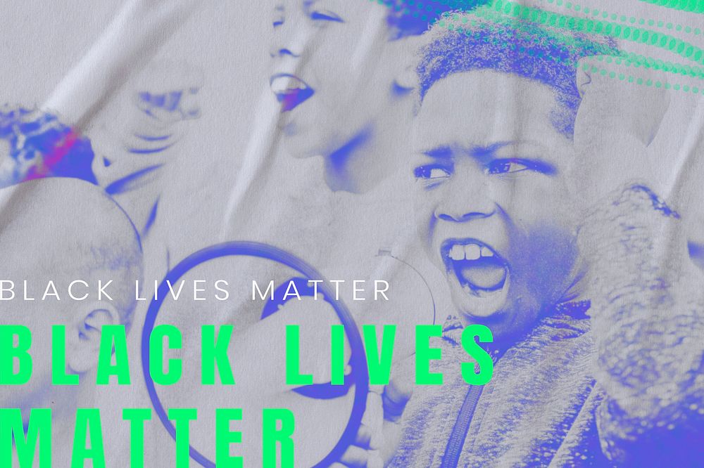 African American boy black lives matter color pop remix background