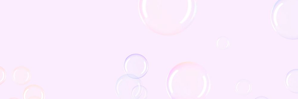 Bubble pattern pink background banner