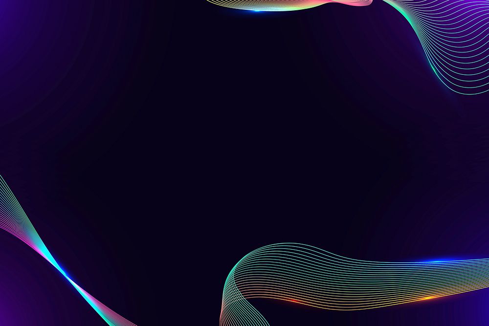 Neon lined pattern on a dark background vector
