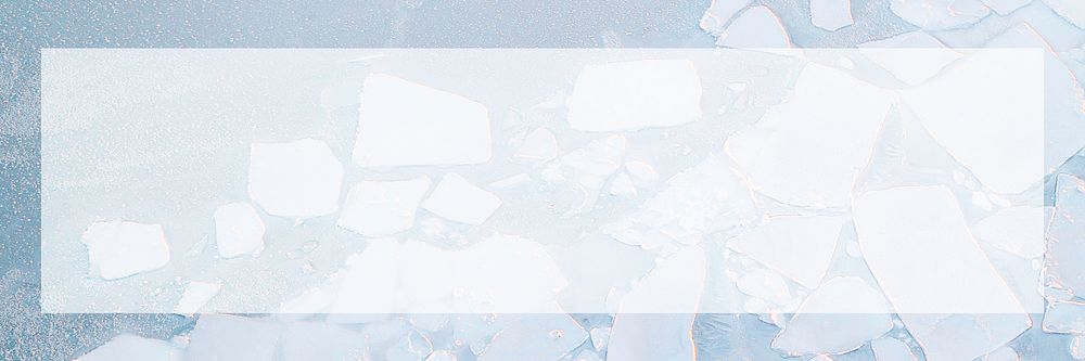 Broken ice cold water psd banner background