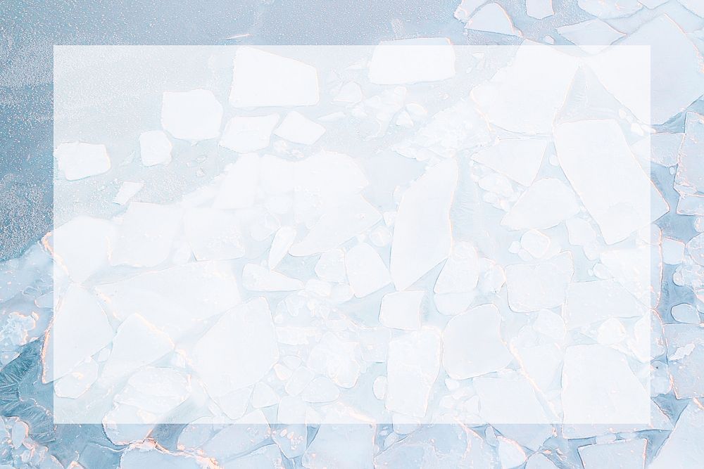 Broken ice cold water background psd