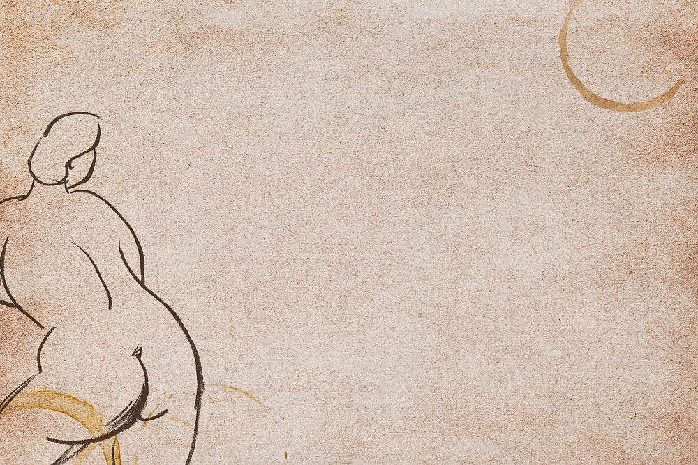 Classic nude lady illustration background