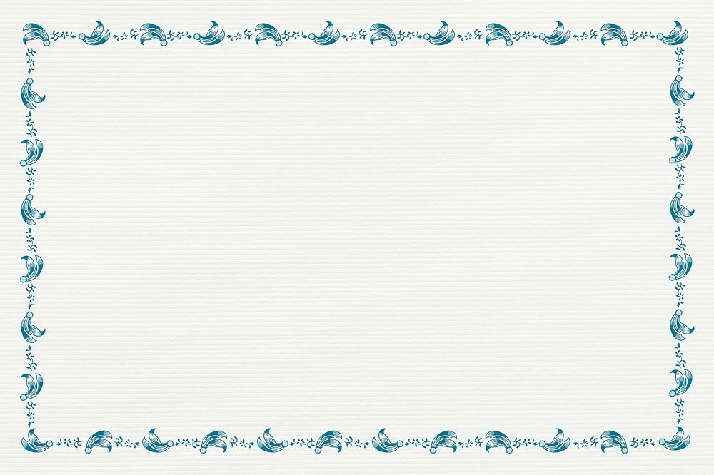 Nature ornament simple frame pattern PSD