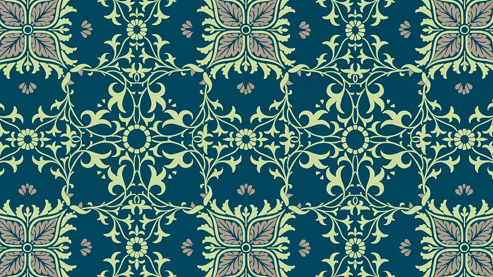 Vintage floral ornament seamless pattern background