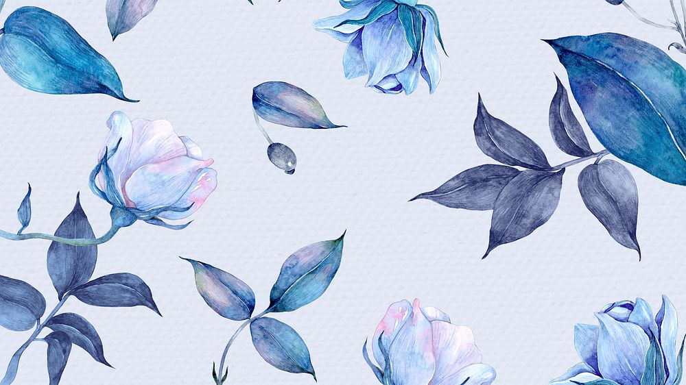 Blue rose patterned background design