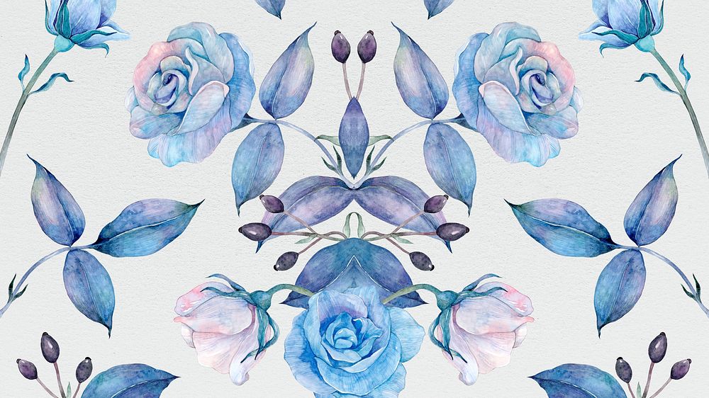 Purple rose flower patterned background design