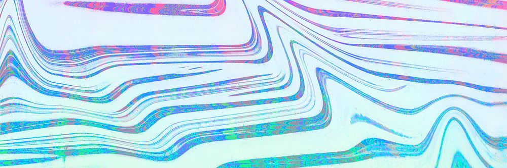Holographic gradient background wavy fluid pattern copy space