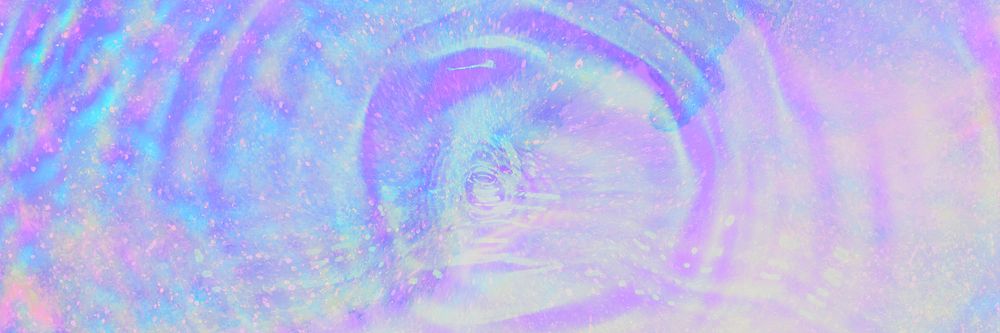 Holographic purple water ripple background copy space