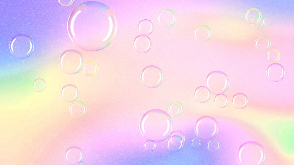 Bubble effect holographic pattern background design space