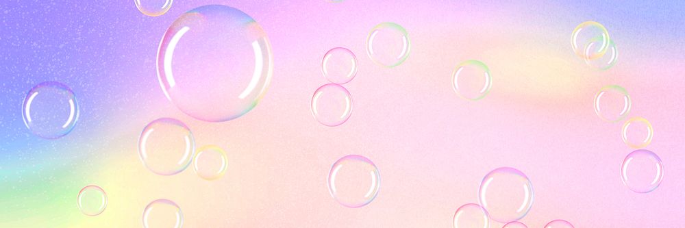 Bubble effect holographic pattern background