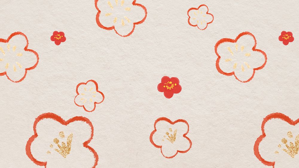 Red plum blossom pattern for Chinese National Day